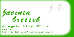 jacinta ortlieb business card